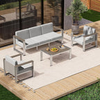 Outdoor Patio Furniture Set, 5 Seats Aluminum Patio Conversation Sets by ComfCove