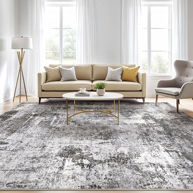 LOONGRUG 10x14 Area Rugs Washable Large Neutral Modern Living Room Rug | - Image 5