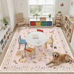 Soalmost Dog 9x12 Pink Area Rugs - Image 2