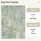 Soalmost Abstract Rug 5x7 Washable Area Rugs - Image 5