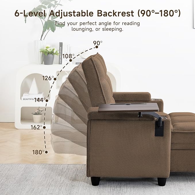 oaaktu Single Modern Comfy Upholstered Chaise Lounge Sofa Chair - Image 6