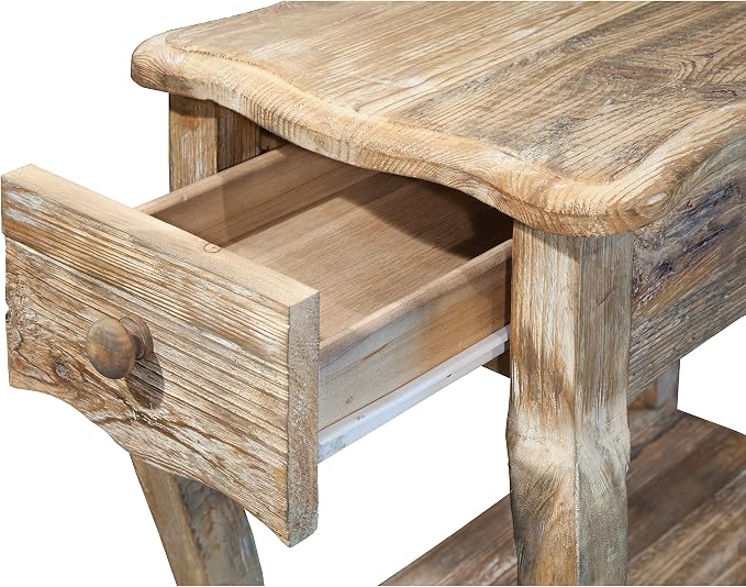 Rustic Reclaimed Wood Accent Table - Image 4