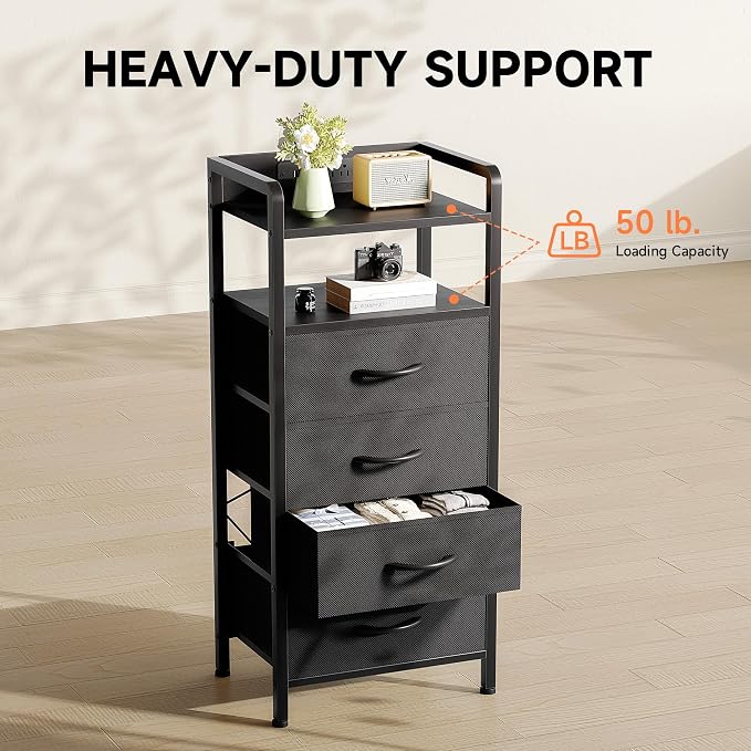 Lazzanto Night Stand Bedside Table Bedroom - Image 7