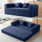 Convertible Sofa Bed with Corduroy Pillow, Comfy Floor Sofa Bed Compressed Sofa by QQR