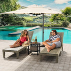 Outdoor Chaise Lounge Chairs Set of 4, 5-Position Adjustable Heavy Duty Tanning - Image 3