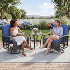 Garvee 3 Pieces Patio Furniture Set, Outdoor Swivel Glider Rocker Set - Image 5