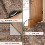 Taupe Brown Living Room Rug 6x9 - Image 5