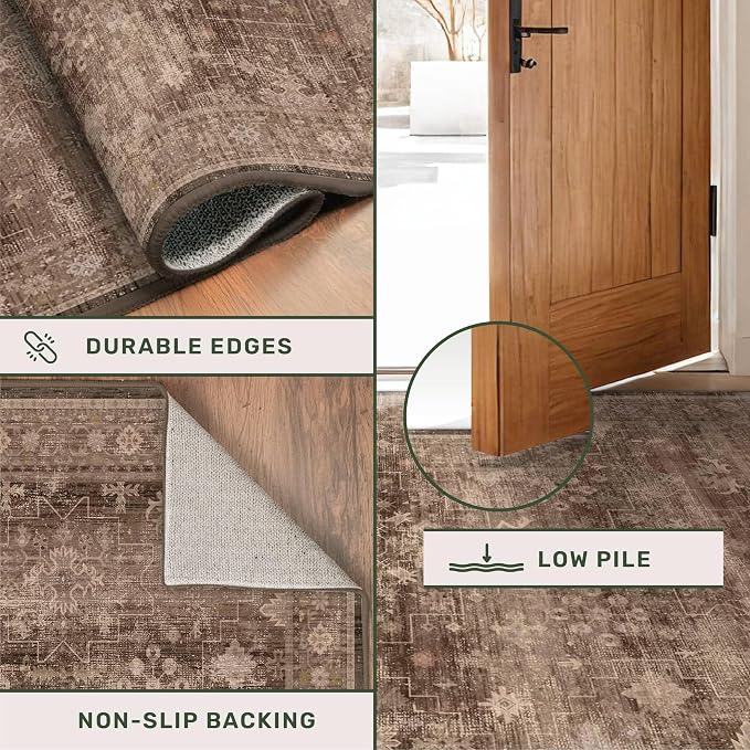 Taupe Brown Living Room Rug 6x9 - Image 5