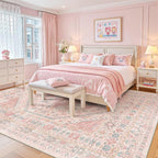 Pink Rugs for Bedroom-8x10 Area Rugs for Living Room, Girls Room | Washable - Image 9