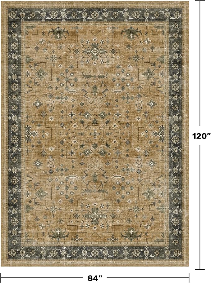 Boho Earth Tone 7x10 Living Room Rug - Image 2