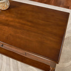 Rectangular Coffee Table with 2 Storage Drawers, Mid-century Solid Wood Living - Image 6