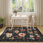 DUKINO 3x5 Area Rug, Floral Washable Rug - Image 6