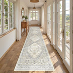 Runner Rug 2x10, Vintage Washable Rugs - Image 3
