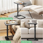 Kitstorack TV Tray Table, Adjustable Height & Rounded Metal Corners, Snack Table - Image 9