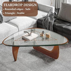 Modern Glass Coffee Table, 35.8" Small Center Table, Mid Century Tea Tables - Image 6