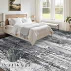 Washable Rug 9x12 Area Rugs for Living Room: Large Neutral Soft Rug Abstract - Image 3