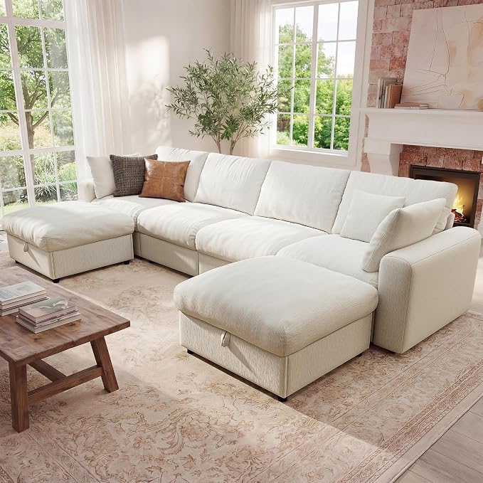 Ihanherry 141" Oversized Cloud Sectional Couches by iHanHerry