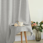 72 inch Linen Curtains for Bedroom, 52 x 72 Inch, Light Grey | Grommet - Image 8