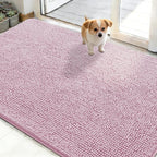 OLANLY Dog Door Mat for Muddy Paws 48x30, Super Absorbent Chenille Mud Mat | by OLANLY