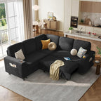 LINSY HOME Sectional Sleeper Sofa Pull Out Couches by LINSYHOME