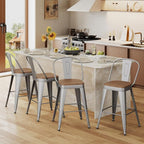 Andeworld Metal Bar Stools Set of 4, 30 inch Bar Height Barstools - Image 5