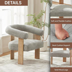 VKNOW Accent Chair Living Room Chairs Set of 2, Modern Upholstered Arm Chair - Image 5