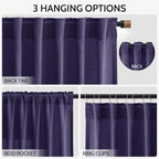 Purple Curtains 63 Inches Long 2 Panel Sets - Image 3