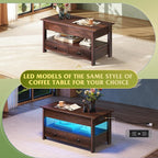 WLIVE Coffee Table, Lift Top Coffee Table - Image 8
