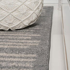 JONATHAN Y Khalil Modern Berber Stripe Gray/Cream Indoor Area Rug, Contemporary - Image 6