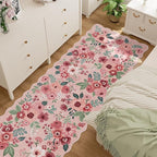 DUKINO 2.6x10 Runner Rug for Hallway, Floral Washable Rug Non Slip, Low Pile - Image 7