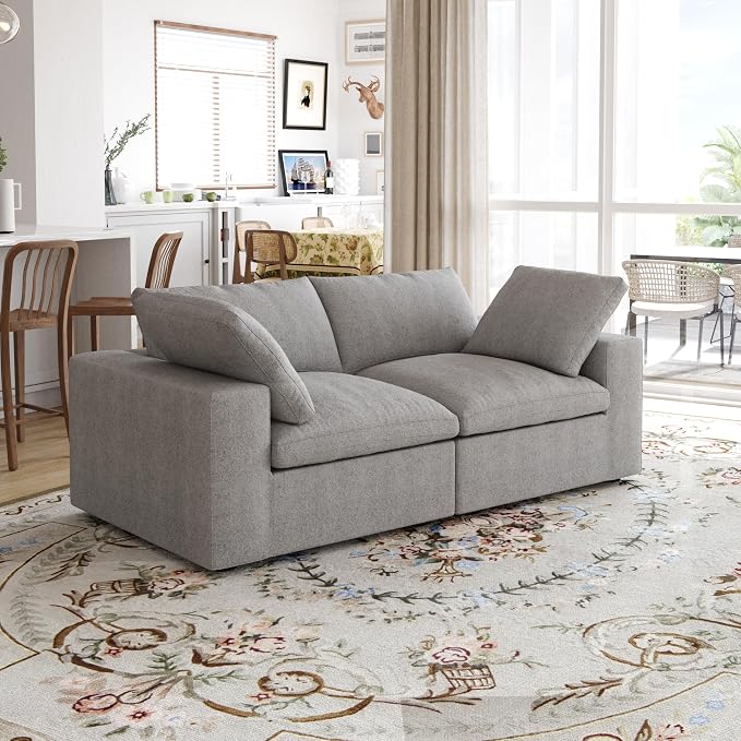 JACH Modular Sectional Couch, Love Seat Sofas, Modern Convertible Cloud Couch - Image 6
