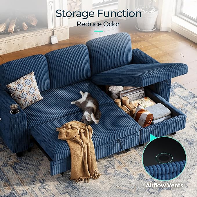LINSY HOME Sectional Sleeper Sofa - Image 4