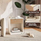Fluted Nightstands Set of 2, Modern Bedside Table - Image 4