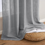 MIULEE Grey Linen Curtains 52x108 Inches Long - Image 7