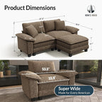 HERA'S HOUSE 88" Modular Sectional Sofa, L Shaped Couches - Image 2