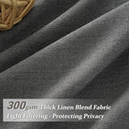 Natural Linen Semi Sheer Ceiling Curtains 102 Inches Long 2 Panels - Image 3
