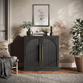 BELLEZE 3 Tier Bookshelf with Double-Arc Door, Modern Bookcase Shelf with by BELLEZE