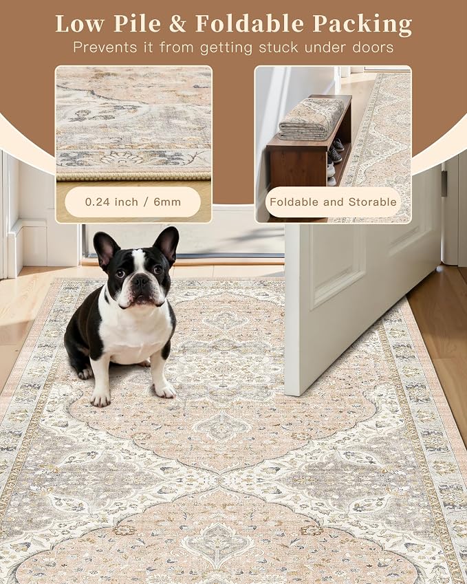 Madane Hallway Runner Rug 2x5 Washable Entry Rugs Non-Slip, Soft Low-Pile - Image 7