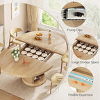 Jocoevol 47″–63″ Extendable Round Dining Table - Image 6