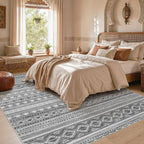 cotiled Boho 5x8 Area Rugs for Living Room: Soft Moroccan Washable Rug | Solve - Image 6
