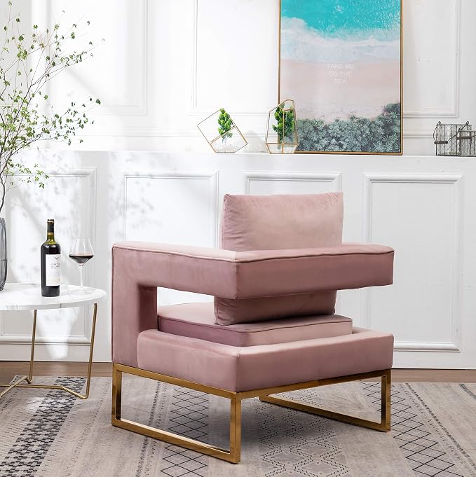 Roundhill Furniture Lenola Upholstered Accent Arm Chair - Image 6