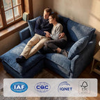 Loveseat Sofa with Ottoman, Cloud 3-Layer Cushion, Living Room, in a Box - Image 3