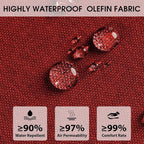 Rocking Chair Cushions with Pillow, Waterproof and Fade-Resistant Thicken - Image 3