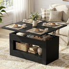 UNIQUITE 40" Lift Top Coffee Table, 4 in 1 Multi-Function Lift Coffee Tables by UNIQUITE
