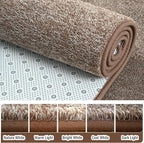 2x6 Runner Rug for Hallway, Long Runner Rugs Non Slip, Matte Brown | Soft - Image 4