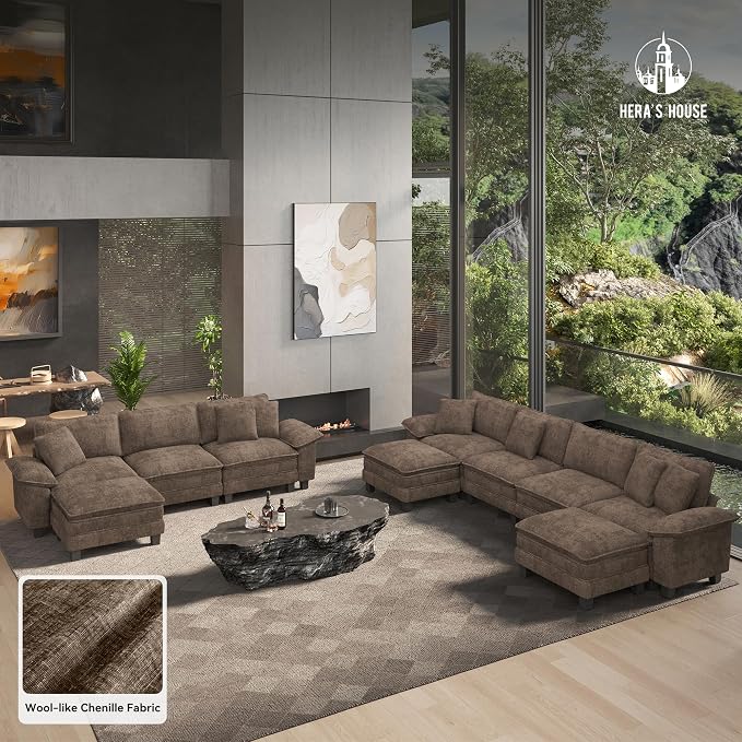 HERA'S HOUSE 88" Modular Sectional Sofa, L Shaped Couches - Image 9