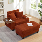 KEIKI Corduroy Storage Armrest Sofa, Single Versatile Seat - Image 4