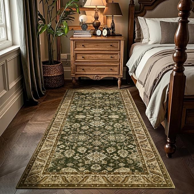 Washable Runner Rug, 2x6Ft Floral Runners by Rtizon