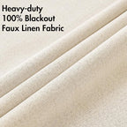 MIULEE 100% Blackout Linen Curtains - Image 5