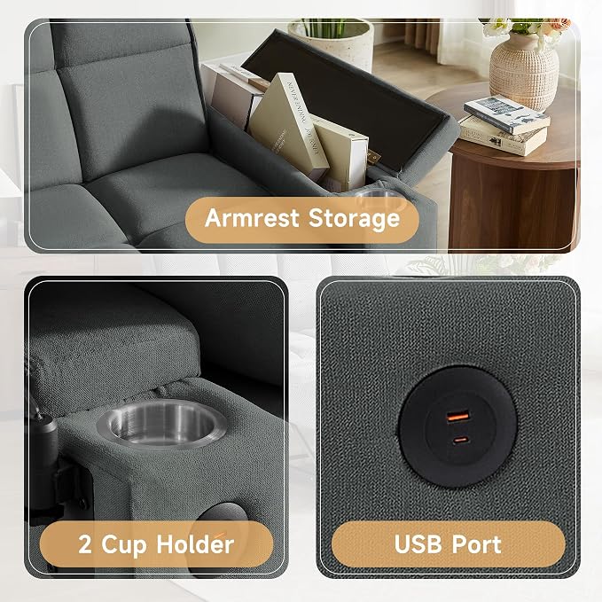 hansones ​66" Multi-Functional Pull-Out Sofa Bed - Image 3